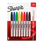 Shapie Fine Point Permanent Markers Assorted Colors 8 Pack