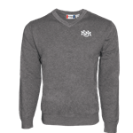 Men"s Clique Sweater V Neck UNM Interlocking Gray