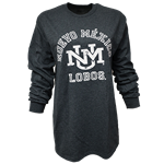 Unisex MV Sport Long Sleeve T-Shirt Nuevo Mexico UNM Lobos Charcoal