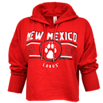 Women's ZooZatz Crop Hoodie New Mexico Lobos Red