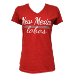 Women's CI Sport V Neck T-shirt New Mexico Lobos Red