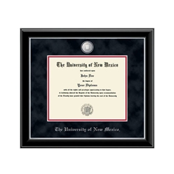 Church Hill Frames Silver Onyx Diploma Frame w/ Silver Accents for Ba/Ma
