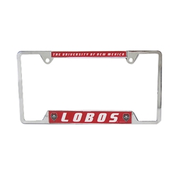 Metal License Plate Frame UNM Lobos
