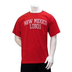 Men's Russel T-shirt "NM Lobos" Distressed Red