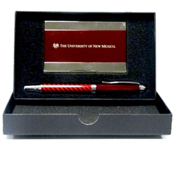 LXG Carbon Fiber Pen and Business Card Holder Red