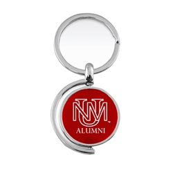 Spinner Key Ring Interlocking UNM Alumni Red