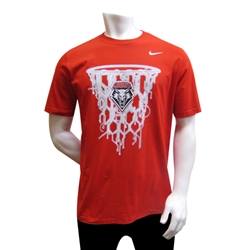 Men's Nike T-shirt Lobos Shield Basketball Hoop Red