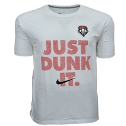 Men's Nike T-shirt Lobos Shield Just Dunk It White