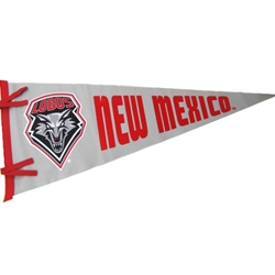 Pennant NM Lobos Shield Gray/Red 12x30
