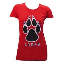 Women's T-shirt Lobos Paw Red