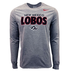 Men's Nike Long Sleeve T-shirt Lobos Gray