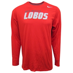 Men's Nike Long Sleeve T-shirt NM Lobos Red