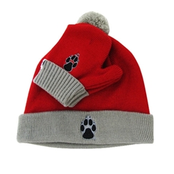 Toddler 47 Brand Beanie and Knit Gloves Paw