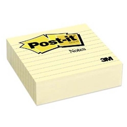 Post-it Notes Ruled Yellow 4 x 4" 300 Pack