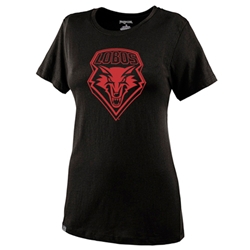 Women's JanSport T-shirt Lobos Shield Black/Red