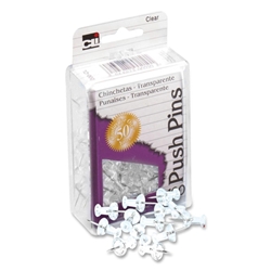 CLI Push Pins Clear 100 Pack