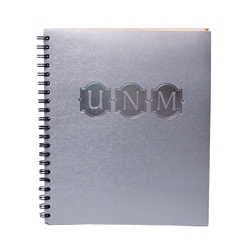 UNM 1 Subject Spiral Notebook UNM Silver 11 x 9"