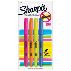 Sharpie Highlighters Assorted Colors 4 Pack