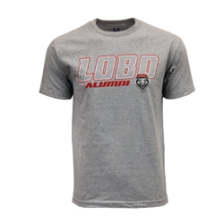Men's CI Sport T-Shirt Lobo Alumni Lobos Shield Gray
