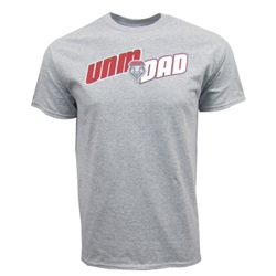 Men's Gildan T-Shirt UNM DAD Lobos Shield Gray