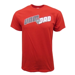 Men's Gildan T-Shirt UNM DAD Lobos Shield Red