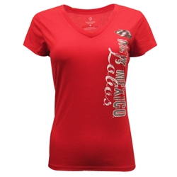 Women's Colosseum V-Neck T-Shirt NM Lobos Shield