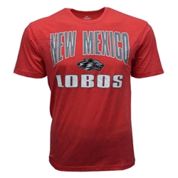 Men's Colosseum T-Shirt NM Side Lobo Red
