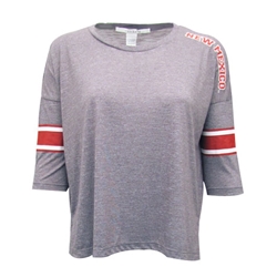 Women's Chicka-d 3/4 Sleeve T-Shirt NM Gray/Red