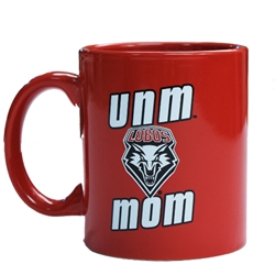 R&D Mug UNM Mom Lobos Shield Red