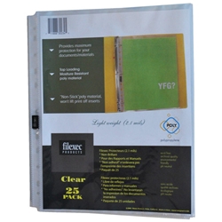 Filexec Clear Sheet Protectors 25 Pack