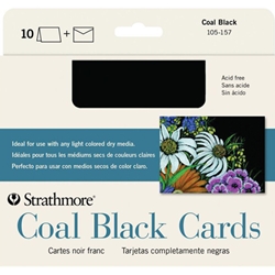 Strathmore Coal Black Cards 5"x6.88" 10 Pack
