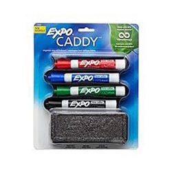 Expo Caddy Dry Erase Markers Assorted Colors & Eraser