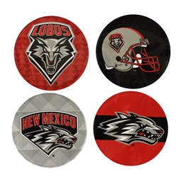 Wincraft Magnets 4 Pack with Unm Shield, Football Helmet, and side wolves