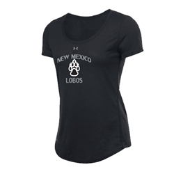 Women's Under Armour T-Shirt New Mexico Lobos & Paw Black