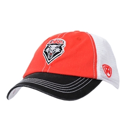 Youth Top Of The World Cap UNM Shield Red Black White