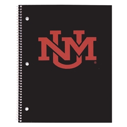 UNM 1 Subject Spiral Notebook New UNM Interlocking Logo