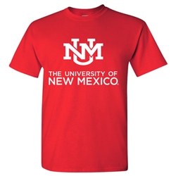 Men's Ouray T-Shirt The University Of New Mexico & New UNM Interlocking Logo Red