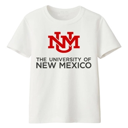 Men's Ouray T-shirt The University Of New Mexico & New UNM Interlocking Logo White