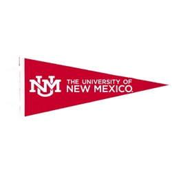 Pennant UNM Interlocking Logo The University of New Mexico Red 9x24