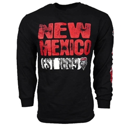 Men's CI Sport Long Sleeve Shirt New Mexico 1889 & Shield Black