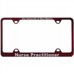 LXG License Plate Frame UNM Nurse Practitioner
