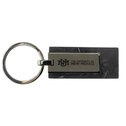 LXG Keychain UNM Interlocking Grey