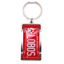 Neil Keychain License Plate Lobos Red