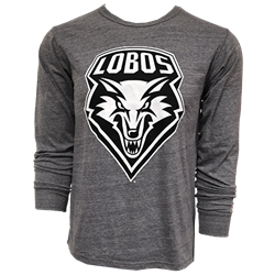 Unisex League Long Sleeve T-Shirt Lobos Shield Fall Heather