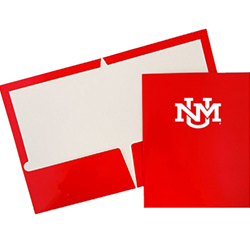 UNM Dual Pocket Folder UNM Interlocking Red