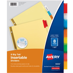 Avery Big Tab Insertable Dividers Assorted Colors 8 Pack