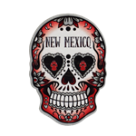 SDS Decal Sugar Skull NM Lobo Paw Red - Small