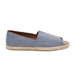 Women's Toms Shoes Chamgray Open Toe Blue