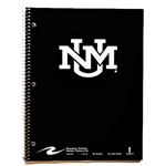 UNM 1 Subject Spiral Notebook UNM Interlocking Logo