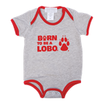 Infant Third Street Diaper Shirt Born To Be A Lobo Paw Gray